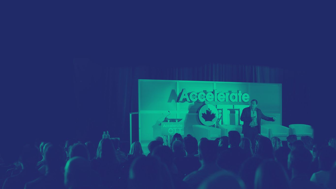 The stage at AccelerateOTT in 2018